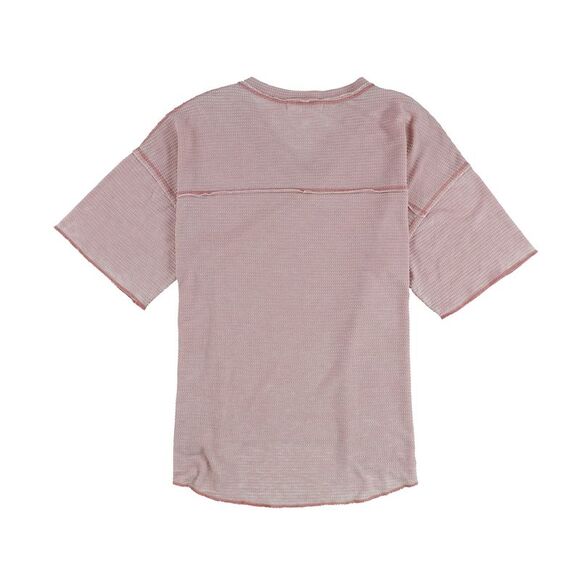 Project Social T Womens Ripped Collar V-Neck Basic T-Shirt, Pink, NWT - Picture 2 of 2